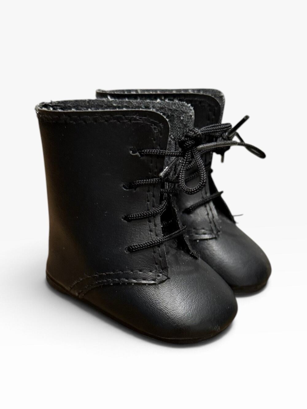 American Girl Kirsten Larson Pleasant Company Black Lace Up Work Boots Vintage